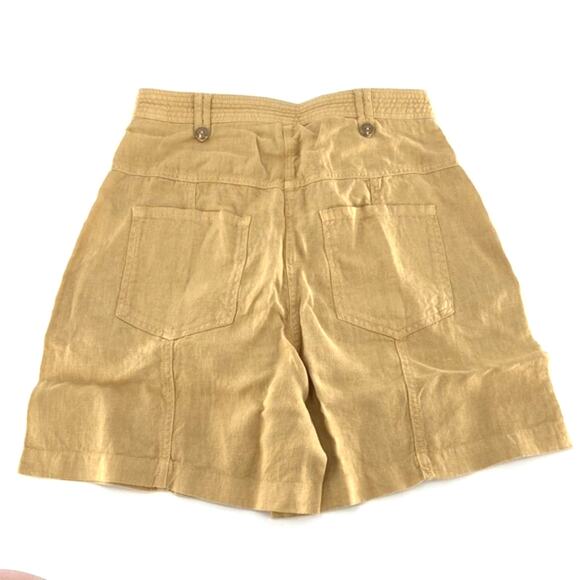 Wrap London Women's Golden Sand High-waisted Flap-pocket Shorts Size 4 - Picture 3 of 16